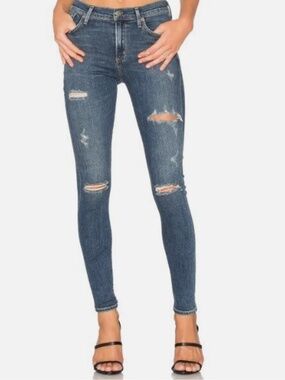 Agolde Sophie High Rise Ripped  Distressed Jeans Size 28